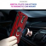 Wholesale LG Aristo 4+ (Plus) / Escape Plus / Tribute Royal K30 2019 Tech Armor Ring Grip Case with Metal Plate (Red)